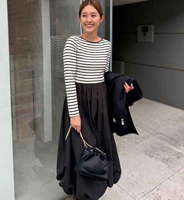 NOLLEY'S sophi「タフタバルーンスカート2WAYニットワンピース」|ワンピース|