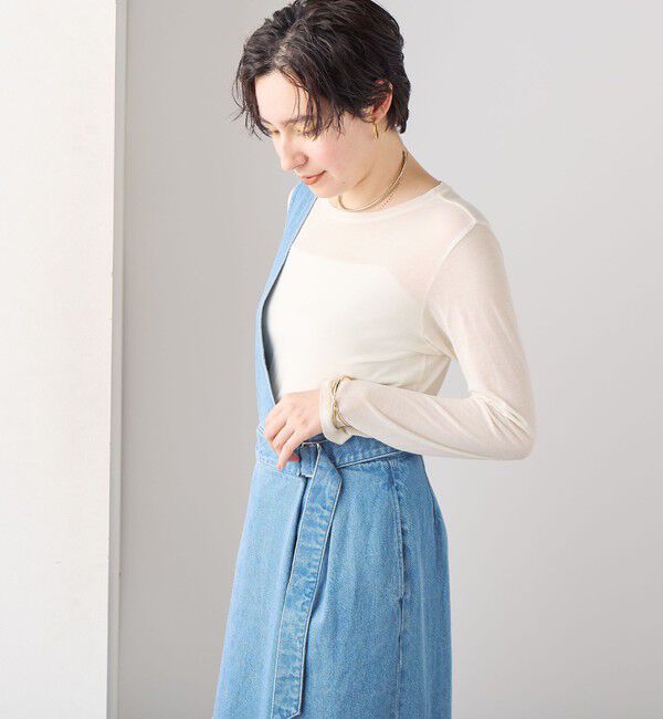 Rie Miller「【RM denim】ワンショルダーデニムジャンパースカート」|ワンピース|