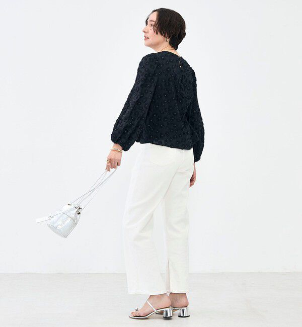 NOLLEY'S「【KIRYU】ウォッシャブル花柄ジャガードブラウス」|シャツ・ブラウス|