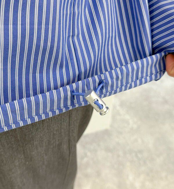 fredy emue「ストライプフーディーシャツ」|シャツ・ブラウス|