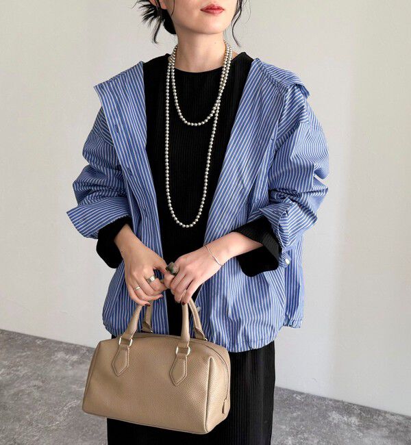 fredy emue「ストライプフーディーシャツ」|シャツ・ブラウス|