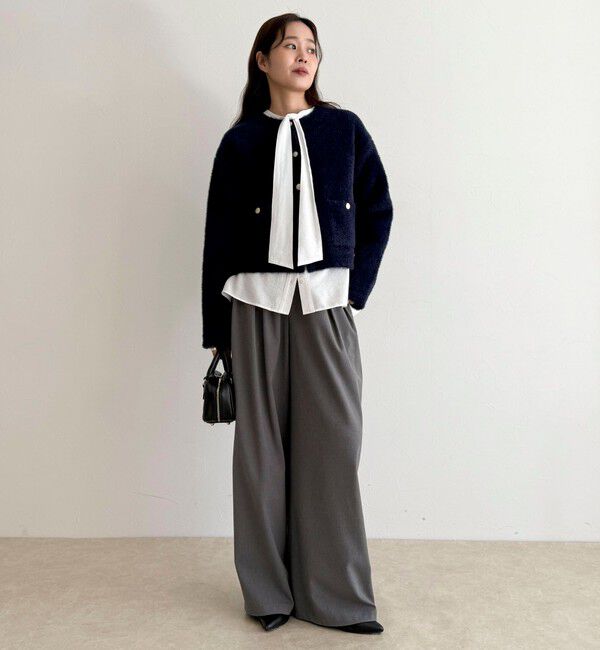 fredy emue「ボウタイギャザーブラウス」|シャツ・ブラウス|