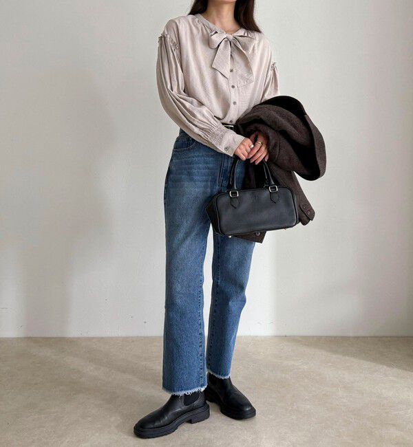 fredy emue「ボウタイギャザーブラウス」|シャツ・ブラウス|