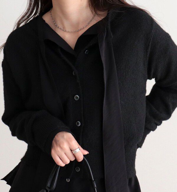 fredy emue「ボウタイギャザーブラウス」|シャツ・ブラウス|ブラック