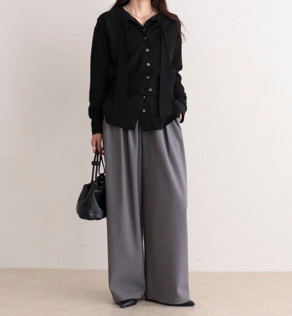 fredy emue「ボウタイギャザーブラウス」|シャツ・ブラウス|