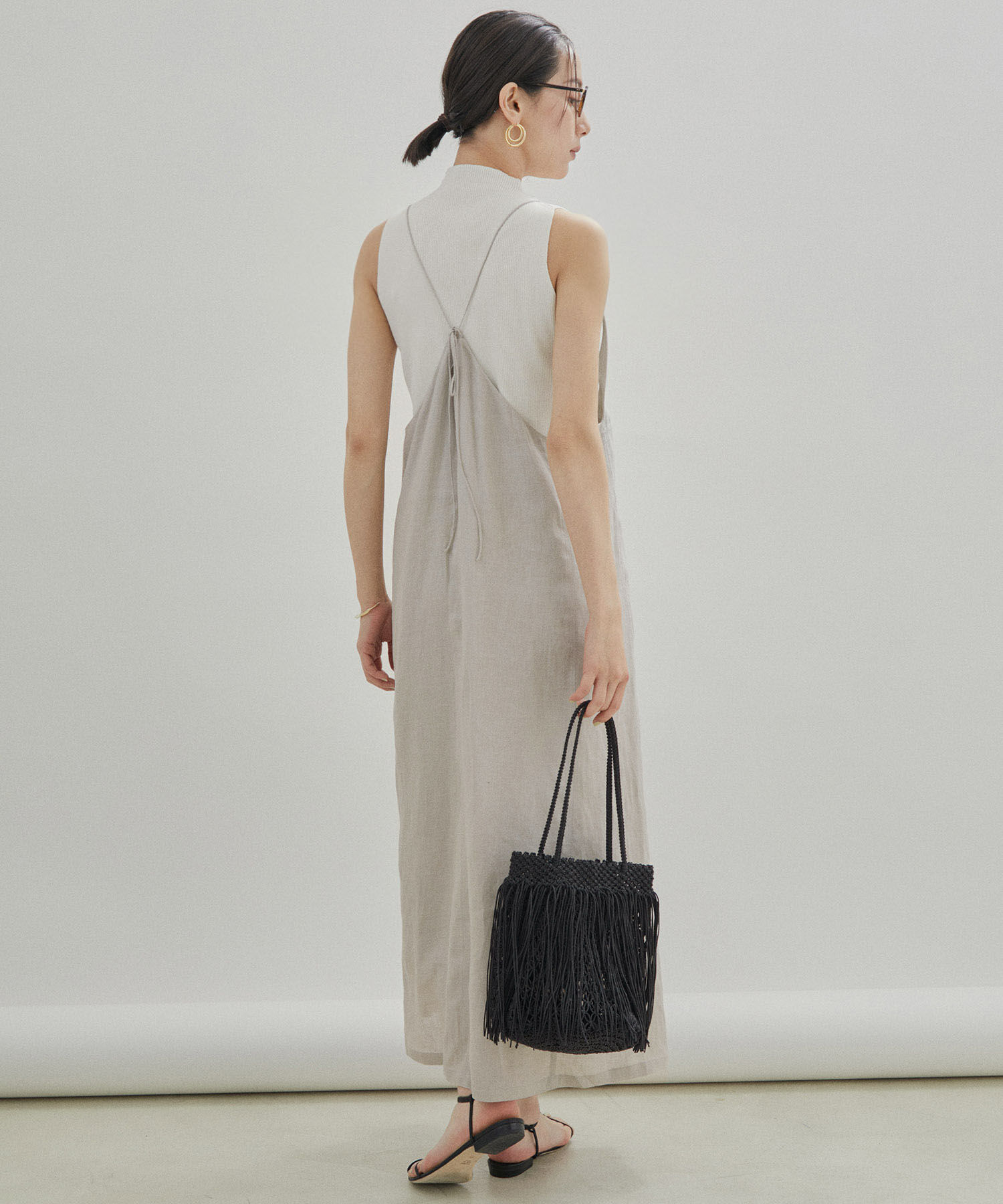 SALON adam et rope'「【洗える】ノルマンディリネンキャミワンピース/麻」|ワンピース|