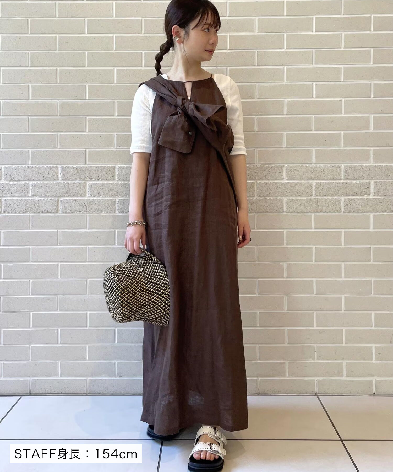 SALON adam et rope'「【洗える】ノルマンディリネンキャミワンピース/麻」|ワンピース|