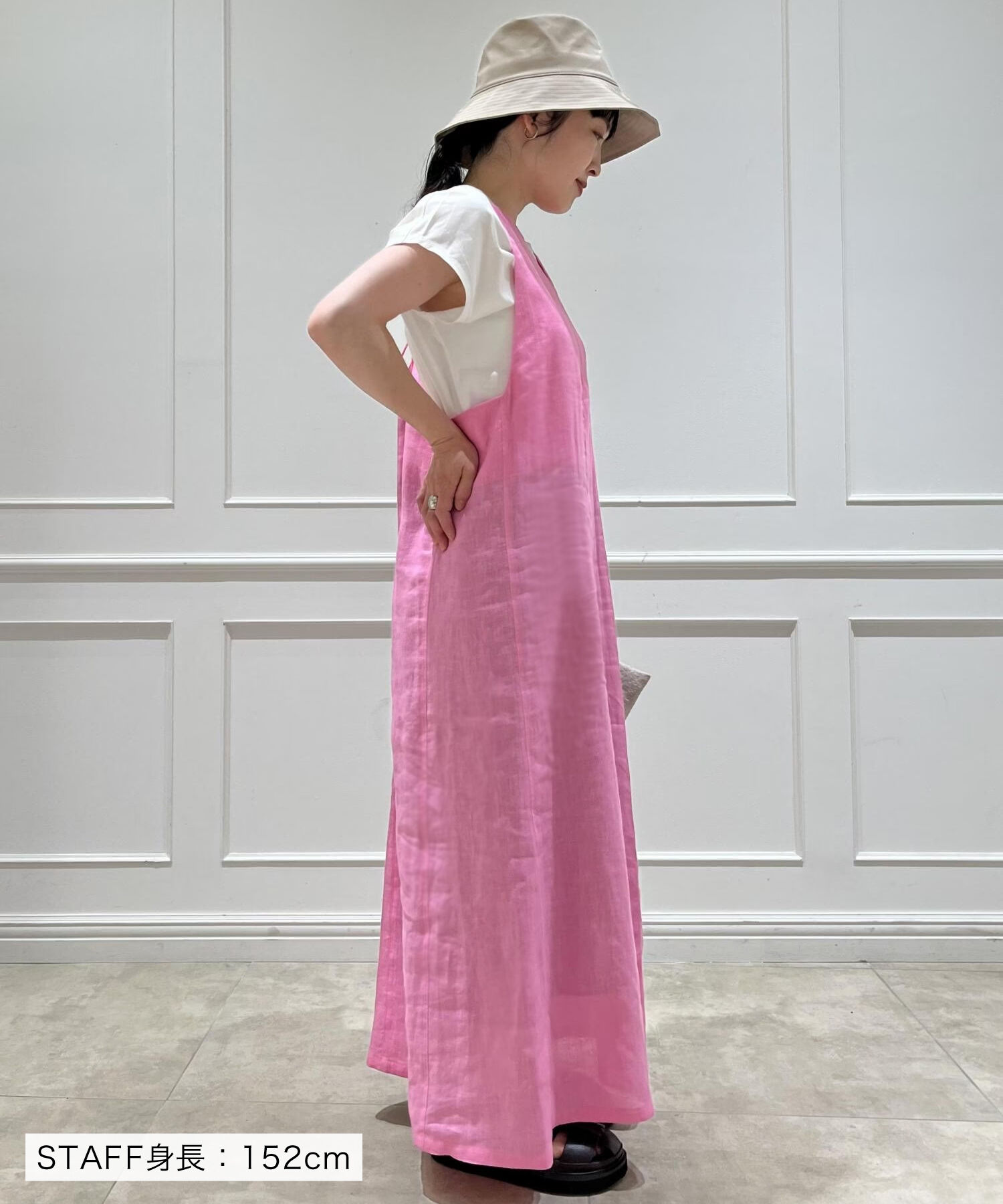 SALON adam et rope'「【洗える】ノルマンディリネンキャミワンピース/麻」|ワンピース|