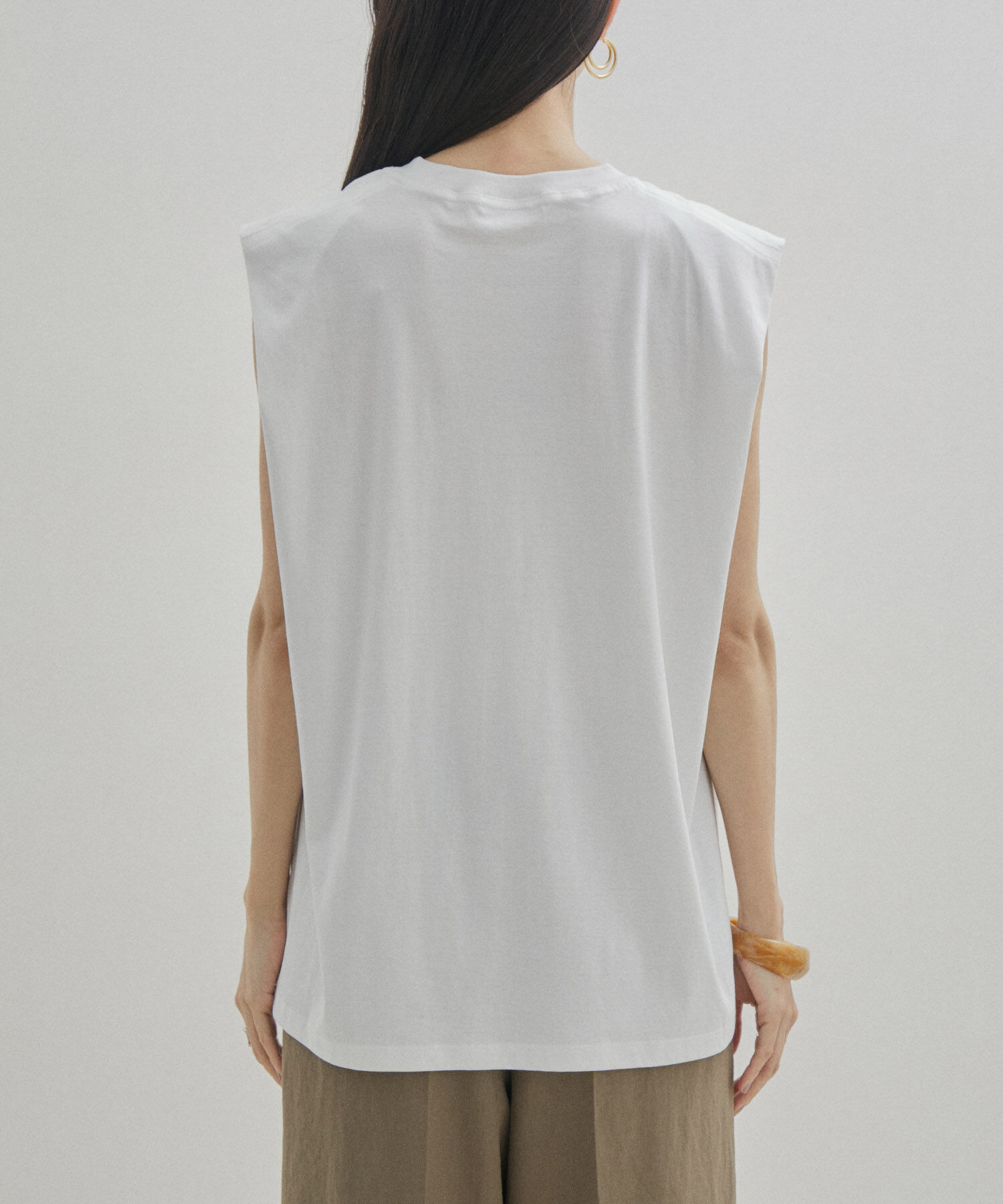 SALON adam et rope'「【UVケア・接触冷感・洗濯耐久】PRIMA VEIL コットンノースリーブTシャツ」|Tシャツ・カットソー|