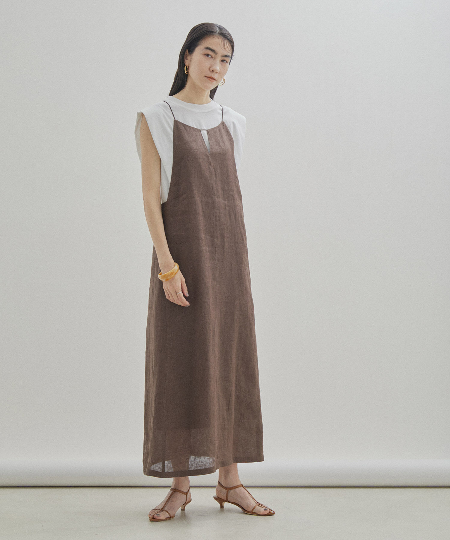 SALON adam et rope'「【UVケア・接触冷感・洗濯耐久】PRIMA VEIL コットンノースリーブTシャツ」|Tシャツ・カットソー|