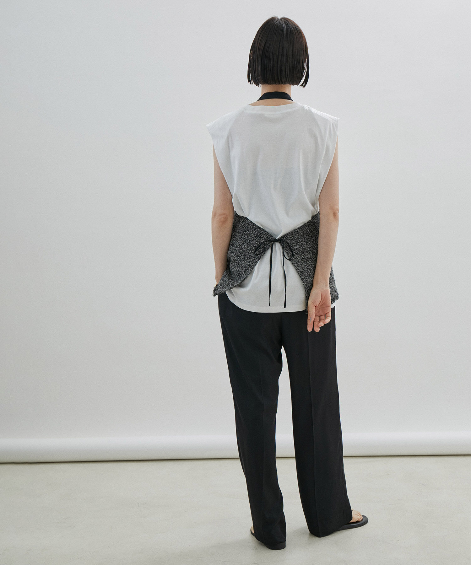 SALON adam et rope'「【UVケア・接触冷感・洗濯耐久】PRIMA VEIL コットンノースリーブTシャツ」|Tシャツ・カットソー|