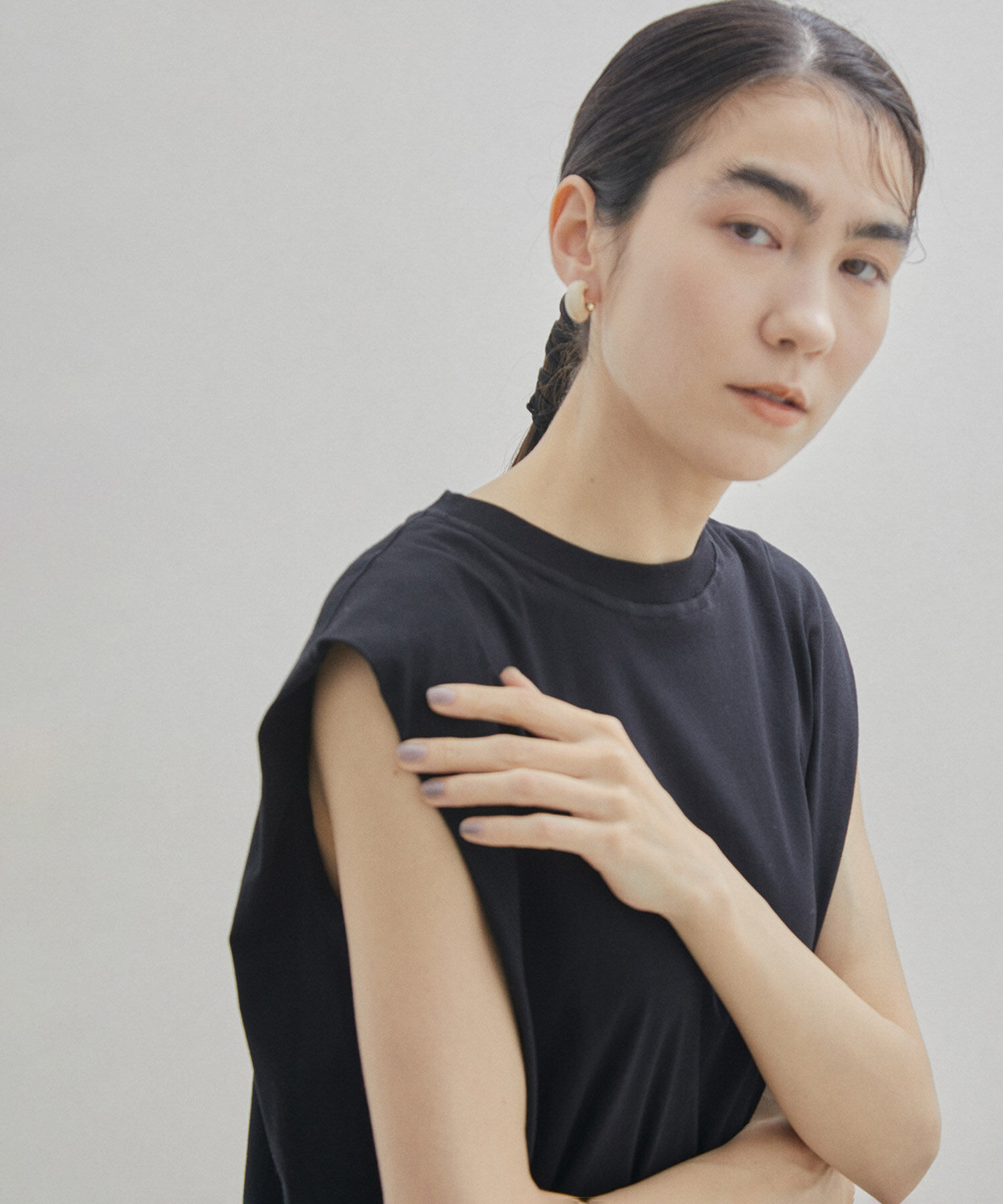 SALON adam et rope'「【UVケア・接触冷感・洗濯耐久】PRIMA VEIL コットンノースリーブTシャツ」|Tシャツ・カットソー|