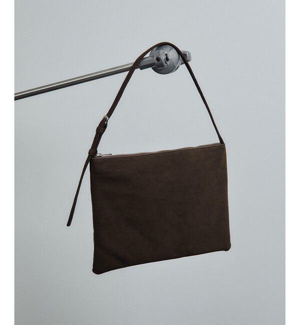 SALON adam et rope'「【WS（ドゥーブル）】Ultrasuede(R)ZIPミニショルダー」|ショルダー・メッセンジャー|ブラウン(20)