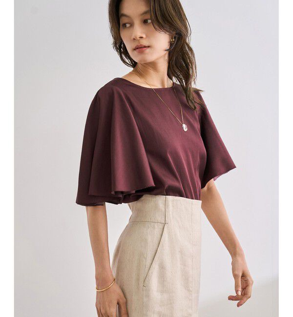 ROPE「【洗える】フレアスリーブオーバーブラウス【WEB・一部店舗限定】」|シャツ・ブラウス|