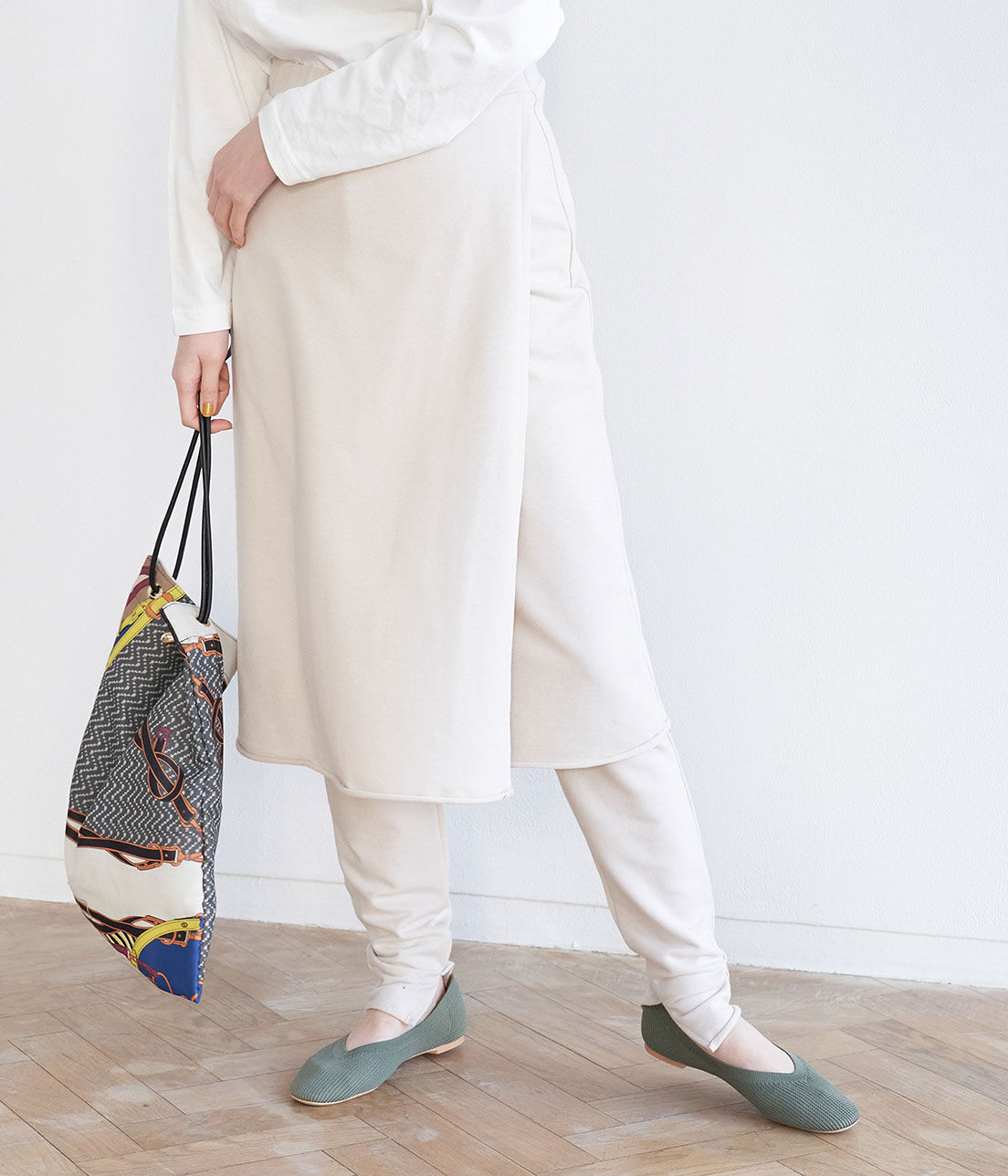 Rope&rsquo;Picnic「【マシュマロタッチ】裏毛レギンス付きスカート」|スカート|ベージュ(27)