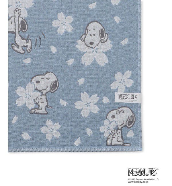 ROPE PICNIC PASSAGE「【SNOOPY/スヌーピー】さくら3重ガーゼハンカチ」|ハンカチ|