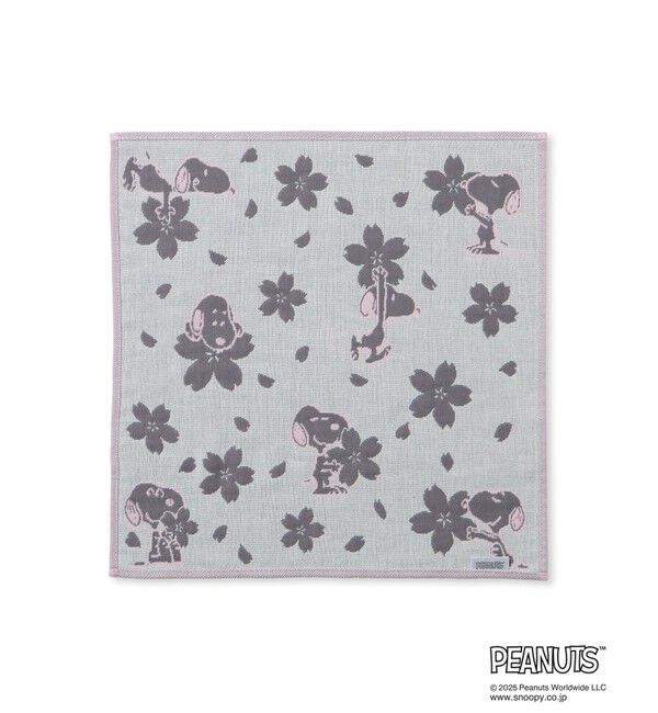 ROPE PICNIC PASSAGE「【SNOOPY/スヌーピー】さくら3重ガーゼハンカチ」|ハンカチ|