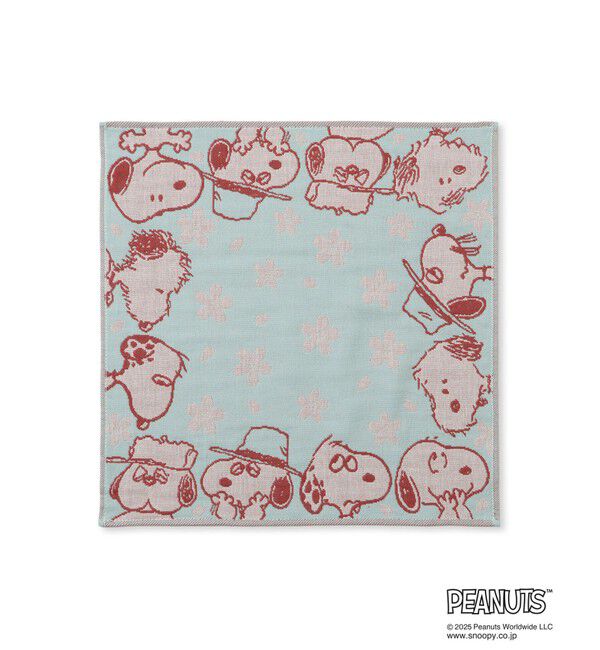 ROPE PICNIC PASSAGE「【SNOOPY/スヌーピー】さくら3重ガーゼハンカチ」|ハンカチ|