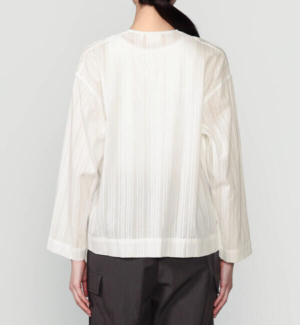  「INDIA INDUSTRY | コットンドビー カーディガンシャツ WOMEN」|シャツ・ブラウス|