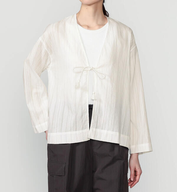  「INDIA INDUSTRY | コットンドビー カーディガンシャツ WOMEN」|シャツ・ブラウス|