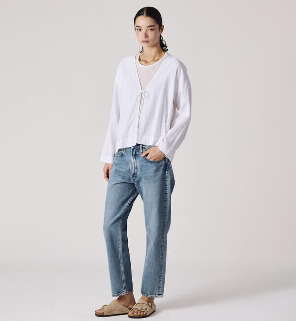  「INDIA INDUSTRY | コットンドビー カーディガンシャツ WOMEN」|シャツ・ブラウス|