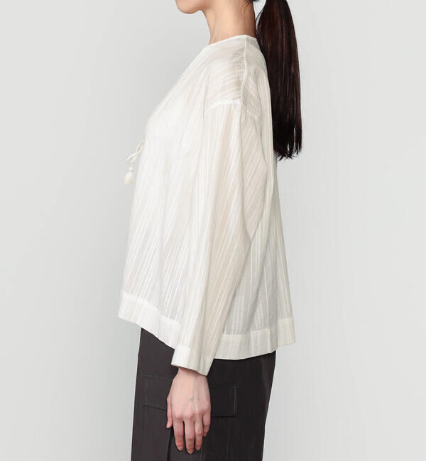  「INDIA INDUSTRY | コットンドビー カーディガンシャツ WOMEN」|シャツ・ブラウス|