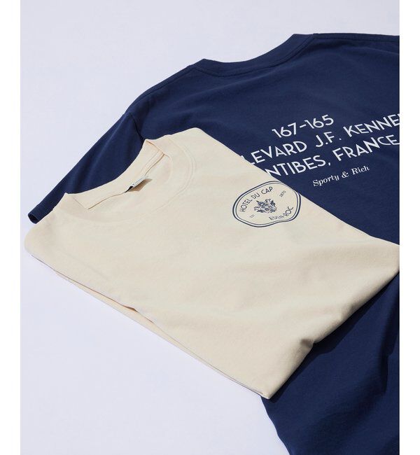  「【Sporty&Rich】Kennedy Crest T」|Tシャツ・カットソー|ライトベージュ