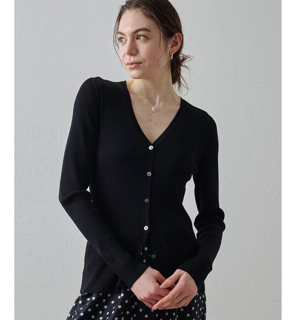 Drawing Numbers「【Drawing Numbers】リブVネックカーディガン」|ニット・セーター|