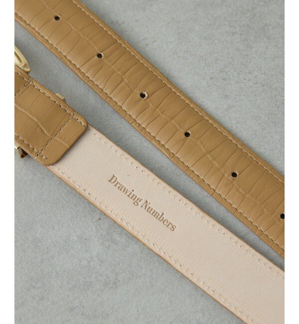 Drawing Numbers「【Drawing Numbers】スクエアバックルベルトクロコエンボス」|ベルト|