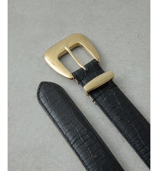 Drawing Numbers「【Drawing Numbers】スクエアバックルベルトクロコエンボス」|ベルト|