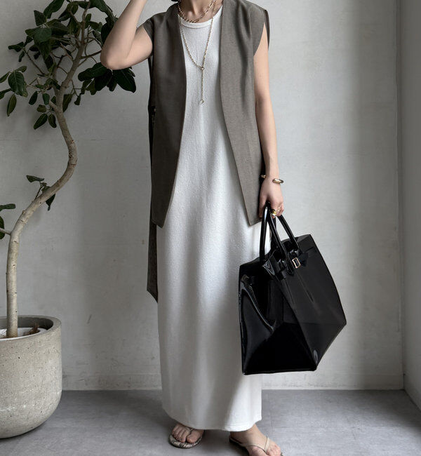  「【全骨格細見え】ブークレーダンボールタンクワンピース」|ワンピース|