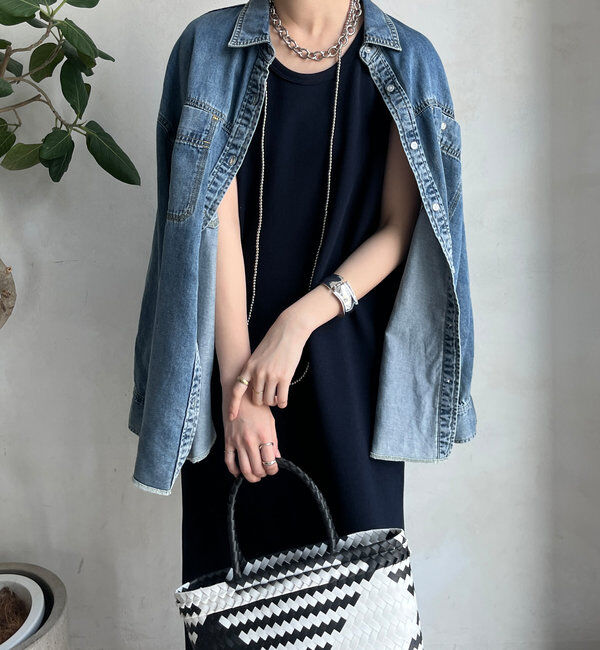  「【全骨格細見え】ブークレーダンボールタンクワンピース」|ワンピース|