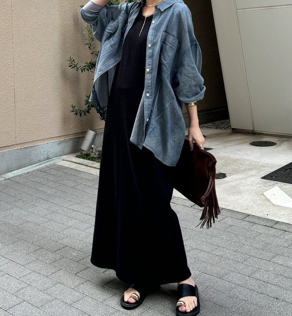  「【全骨格細見え】ブークレーダンボールタンクワンピース」|ワンピース|