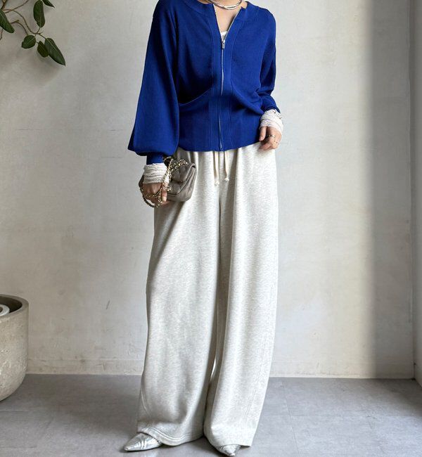  「【WEB限定】前後２WAYジップニット」|ニット・セーター|