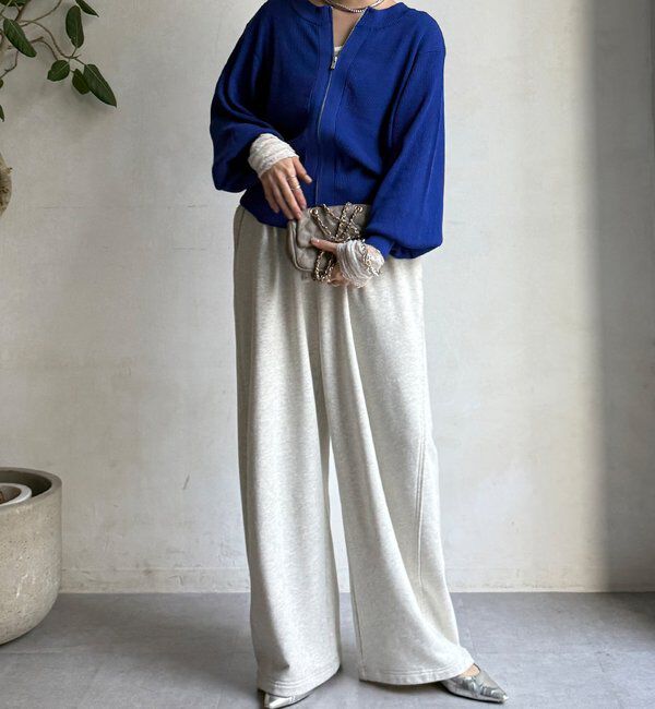  「【WEB限定】前後２WAYジップニット」|ニット・セーター|