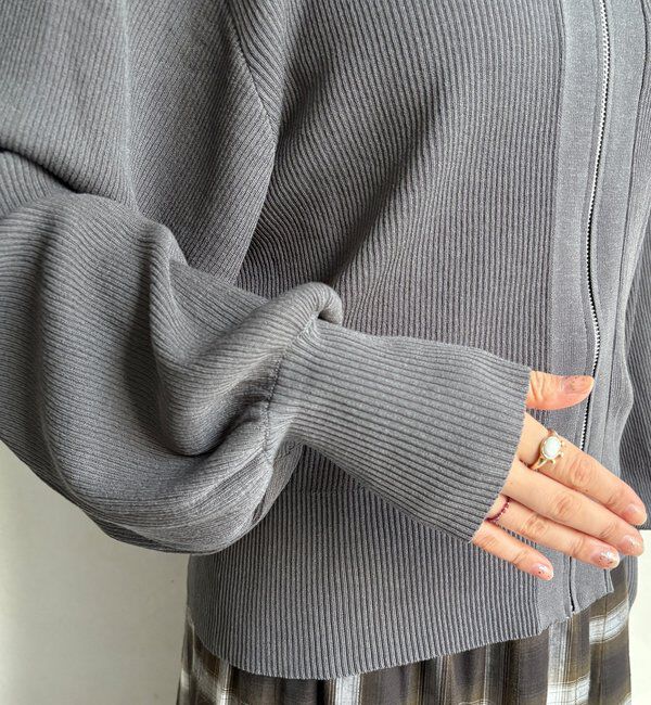  「【WEB限定】前後２WAYジップニット」|ニット・セーター|