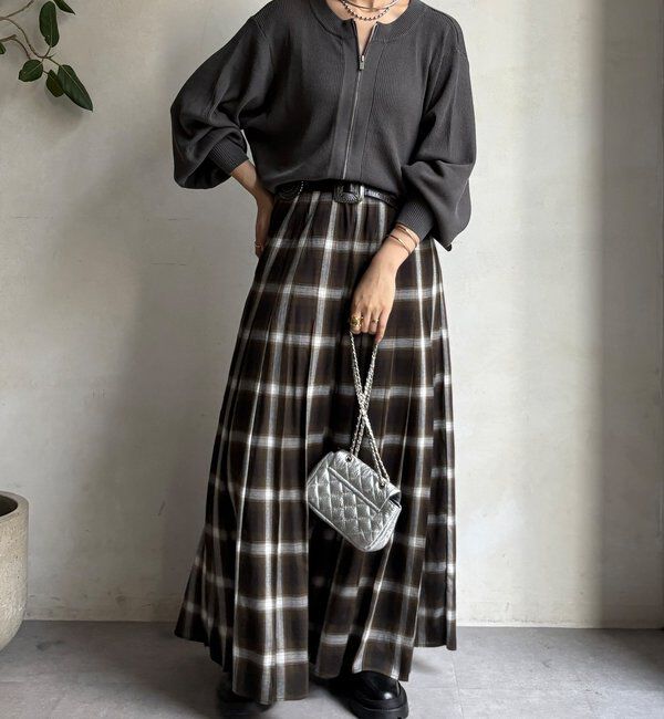  「【WEB限定】前後２WAYジップニット」|ニット・セーター|