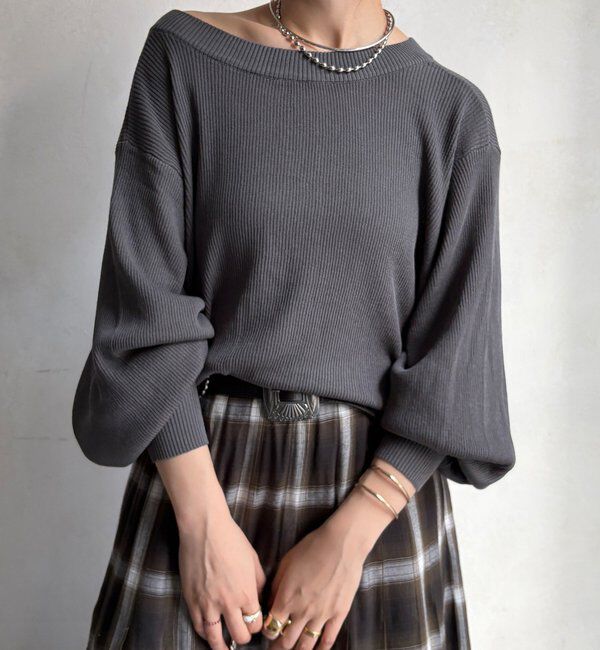  「【WEB限定】前後２WAYジップニット」|ニット・セーター|