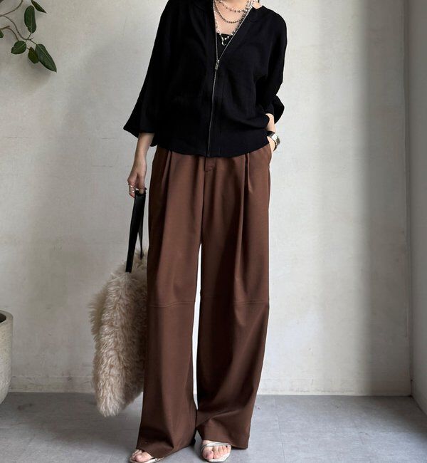  「【WEB限定】前後２WAYジップニット」|ニット・セーター|