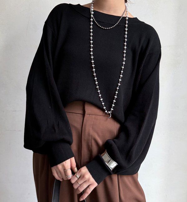  「【WEB限定】前後２WAYジップニット」|ニット・セーター|