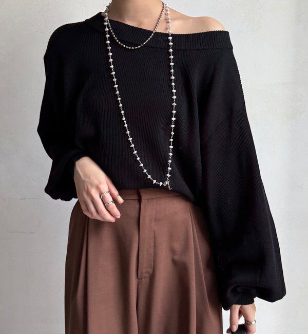  「【WEB限定】前後２WAYジップニット」|ニット・セーター|