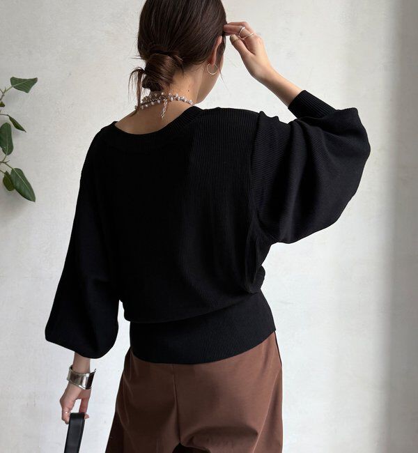  「【WEB限定】前後２WAYジップニット」|ニット・セーター|