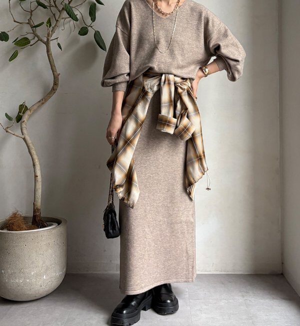  「【WEB限定】サイドスリットプルオーバー」|ニット・セーター|