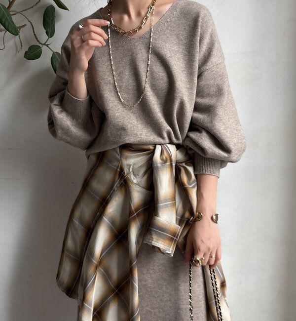  「【WEB限定】サイドスリットプルオーバー」|ニット・セーター|