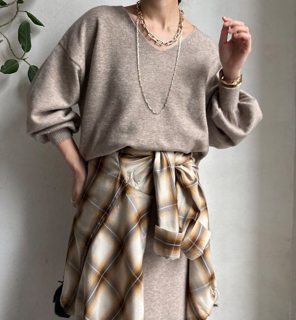  「【WEB限定】サイドスリットプルオーバー」|ニット・セーター|