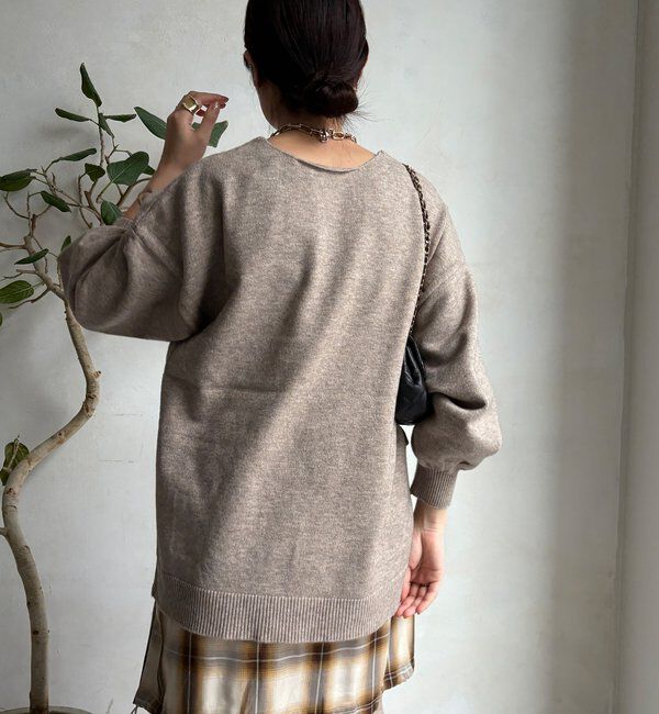  「【WEB限定】サイドスリットプルオーバー」|ニット・セーター|