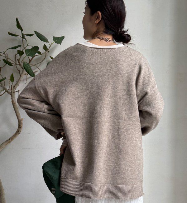  「【WEB限定】サイドスリットプルオーバー」|ニット・セーター|