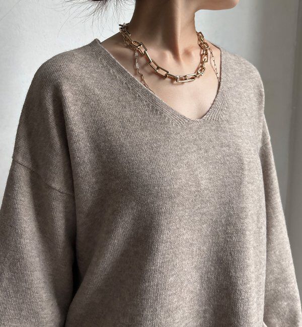  「【WEB限定】サイドスリットプルオーバー」|ニット・セーター|