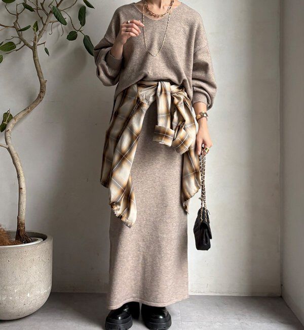  「【WEB限定】サイドスリットプルオーバー」|ニット・セーター|