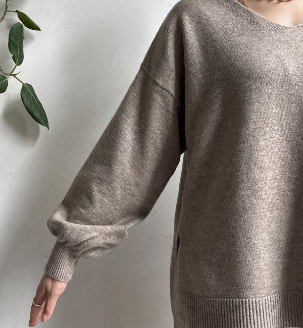  「【WEB限定】サイドスリットプルオーバー」|ニット・セーター|
